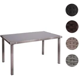 Mendler Gartentisch 120 x 75 cm Grau/Braun