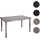 Mendler Gartentisch 120 x 75 cm Grau/Braun