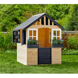 Zwerkules Lolli | Kinder Spielhaus für den Garten | Holz - Natur