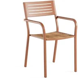 Emu Segno Armlehnstuhl Stahl/Teak - Ahorn Rot