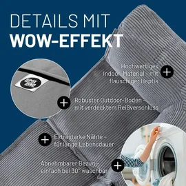 Lumaland Modulares Eckteil rechts Sitzsack grau