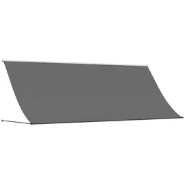 vidaXL Markise Einziehbar 400 x 150 cm grau