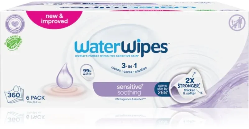 WaterWipes Soothing Clean sanfte Feuchttücher für Kleinkinder 6x60 St.