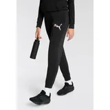 Puma Trainingshose ESS LOGO LAB PANTS TR sportlicher Stil, mit grafischem Gummidruck, mit Nahttaschen schwarz L