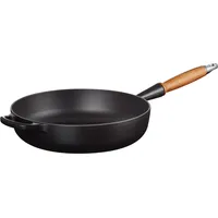 Le Creuset Signature Sautépfanne 28 cm schwarz mit Holzgriff