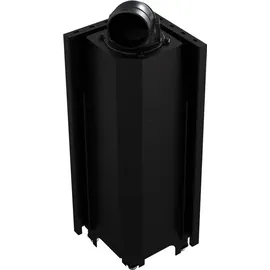 Kratki Kamin MBN Rechts 10 kW Stahl Schwarz/Abdeckplatte Glas