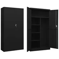 VidaXL Schließfachschrank Schwarz 90x40x180 cm Stahl