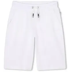 BOSS für Jungen. J52169 Weiße Sportshorts (8años= 126cm), Lässig, Baumwolle, Kinderbekleidung