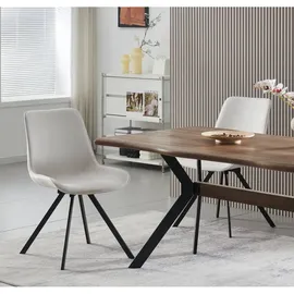 xonox.home Drehstuhl Emilia Webstoff creme 2er Set