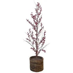 Chic Antique Fleur Weihnachtsbaum mit Beeren, H120 cm rot