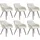 Tectake Esszimmerstuhl Marilyn Cordoptik schwarz 6er Set