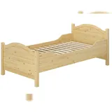 Erst-Holz Seniorenbett extra hoch Rollrost 90x200 Massivholz Kiefer Holzbett Einzelbett Gästebett 60.40-09