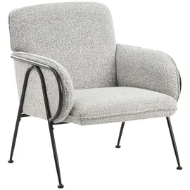 Beliani Sessel TRYSNES Stoff 78 x 71 x 70 cm Schwarz/Weiß