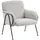 Beliani Sessel TRYSNES Stoff 78 x 71 x 70 cm Schwarz/Weiß