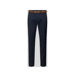 Tom Tailor Chino mit Gürtel, Dunkelblau, / 33,33/33