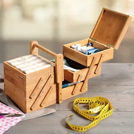 KESPER Nähkästchen braun Bambus H. 19 cm - Braun