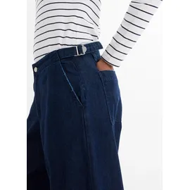bonprix Weite Jeans lockerer Schnitt, gerade Passform, mittlerer Bund blau 40