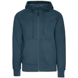 TRIGEMA Sweatjacke "TRIGEMA Sweatjacke mit Kapuze", Herren, Gr. S, blau (jeans, melange), 70% Baumwolle, 30% Polyester, Basic, Sweatjacken