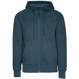 TRIGEMA Sweatjacke "TRIGEMA Sweatjacke mit Kapuze", Herren, Gr. S, blau (jeans, melange), 70% Baumwolle, 30% Polyester, Basic, Sweatjacken