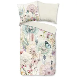Muller Textil Maysa Blumen Beige 155 x 220 cm + 2 x 80 x 80 cm