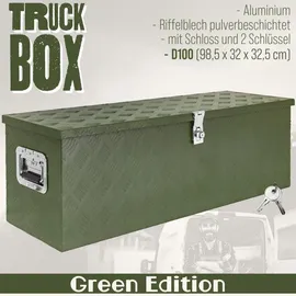 Trucky Alubox Aluminium D100 Grün abschließbar