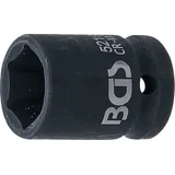 BGS Kraft-Steckschlüssel-Einsatz Sechskant 5219, Antrieb Innenvierkant 12,5 mm (1/2") SW 19 mm