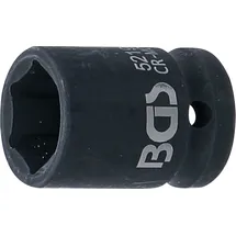 BGS Kraft-Steckschlüssel-Einsatz Sechskant 5219, Antrieb Innenvierkant 12,5 mm (1/2") SW 19 mm