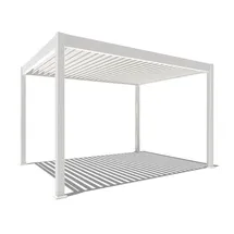 Weide Pergola 3 x 4 m inkl. LED Weiß