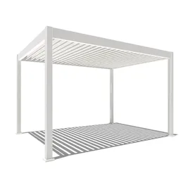 Weide Pergola 3 x 4 m inkl. LED Weiß