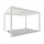 Weide Pergola 3 x 4 m inkl. LED Weiß