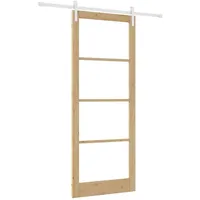 vidaXL Schiebetür ORKDAL Natur 93 x 232 cm Massivholz Kiefer und Glas 3331899