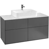 Villeroy & Boch Finion Waschtischunterschrank, 4 Auszüge, Waschbecken mittig, 1200x603x501mm,