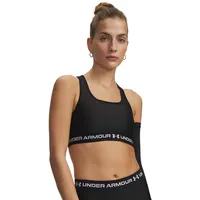 Under Armour Crossback Mid Bra Schwarz/Weiß S