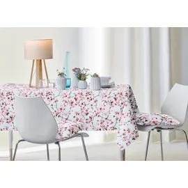 APELT Mitteldecke APELT "6450 SPRINGTIME, Frühjahrsdeko, Frühling" Gr. 1, bunt (rosa, hellblau, natur), B:88cm L:88cm, Baumwolle, Polyester, Tischdecken, Mitteldecke, Digitaldruck