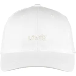 Baseball Cap LEVI'S "HEADLINELOGO", Damen, weiß, Baumwollmischung, unifarben, modisch, Caps, Unisex