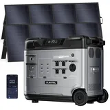 OUKITEL P5000 PRO Powerstation 5120Wh mit 2x400W Solarpanel, 4000W(6000W Peak) Powerstation 1800W Schnelle Ladung Notstromaggregat für Haus, Solargenerator Stromerzeuger für Camping