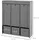 Homcom Kleiderschrank 125 x 162,5 x 43 cm Dunkelgrau