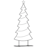 VidaXL Metall Weihnachtsbaum mit Ständer Schwarz 180 cm Stahl