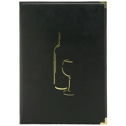 Securit® klassischer Lederstil Weinhalter—(1 Doppelinsert für 4xA4 inklusive)—A4