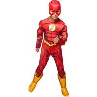 Rubie's Official DC Superhero The Flash Deluxe Kinderkostüm, Kindergröße Large, Alter 8-10 Jahre.