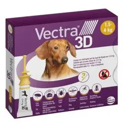 Vectra 3D XS Spot-on für Hunde 1,5 - 4 kg (3 Pipetten) 2 x 3 Pipetten