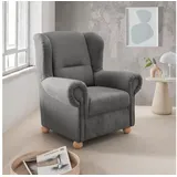Home Affaire Ohrensessel Torello Polyester 92 x 102 x 89 cm Grau/Braun