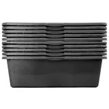 10 Stück ViD® Betonkübel/Mörtelkübel 40 Liter | 70 x 40 x 22 cm | Zementwanne/Betoneimer/Maurerwanne