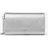 MK Clutch Mona Large Aus Saffianleder In Metallic-Optik - Silberton - Michael Kors - ONE SIZE
