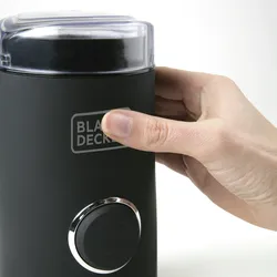 BLACK+DECKER BXCG150E Elektrische Kaffee-, Nuss-, Gewürz- und Saatenmühle, 150 W Leistung, 50 g Fassungsvermögen, Edelstahlbehälter und -klingen