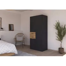 Rauch Drehtürenschrank »Kleiderschrank Schrank Garderobe MAIKA mit Dekor-Front«, 2 Schubladen, in verschiedenen Breiten, Höhen, Farben, MADE IN GERMANY, grau