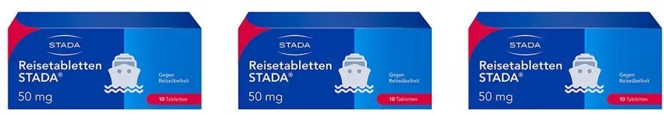 Reisetabletten STADA 50mg Dimenhydrinat bei Reiseübelkeit