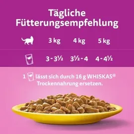 Whiskas 48 x 100g Frischebeutel Geflügel Auswahl in Sauce Whiskas 1+ Katzenfutter nass