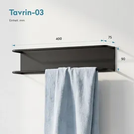 doporro Tavrin-03 Handtuchhalter ohne Bohren Schwarz