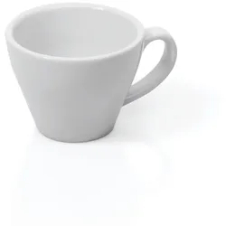 6x Espresso doppio Tasse Obertasse Italia 180 ml weiß, Porzellan, Doppelter Espresso